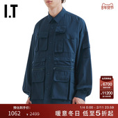 Fresh 新款 Service男装 宽松长袖 衬衫 多口袋饰工装 上衣50162BMP