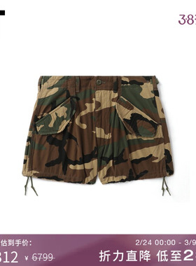 IT R13女装迷彩工装短裤新款复古甜酷可束脚合身休闲裤WD1751XO