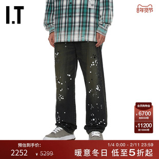 IT Mihara Yasuhiro男装牛仔长裤新款街潮复古水洗直筒裤5PT025MP