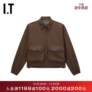 翻领夹克新款 H男装 帅气户外风大口袋拼接外套SS25SLMO OFFICE