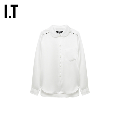 IT彼得潘领合身长袖衬衫