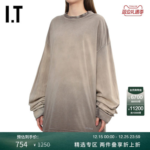 ITWe11Done中长款廓形长袖T恤