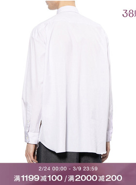 IT CDG COMME des GARCONS HOMME男装假两件拉链针织马甲拼接衬衫