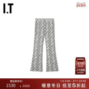 IT JUNYA WATANABE WOMEN女装微喇长裤新款时髦摩登动物纹休闲裤