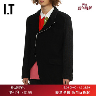 des GARCONS HOMME 不规则斜拉链西装 COMME DEUX男装 夹克 CDG