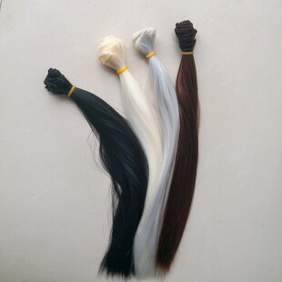 bjd 娃娃假发牛奶丝发排柔软丝制作毛发优质自制15cm假发非高温丝