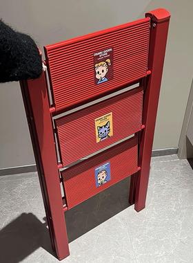 德国进口梯子乔迁红色台阶步梯家庭专用梯子折叠款维修人字梯爬梯