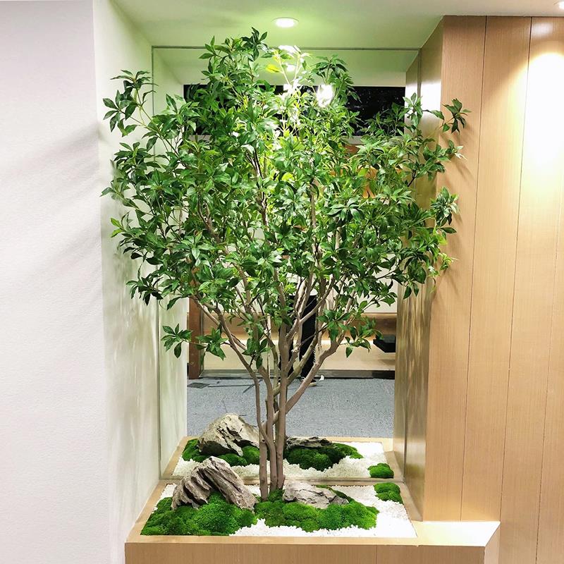 仿真马醉木树榕树植物盆景商场客厅装饰假树吊钟大型绿植榕叶包邮