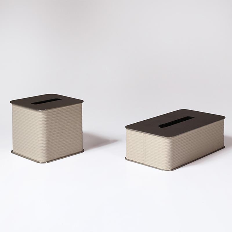 现代简约金属皮革纸巾盒创意茶几餐桌抽纸盒客厅样板房间家居摆件