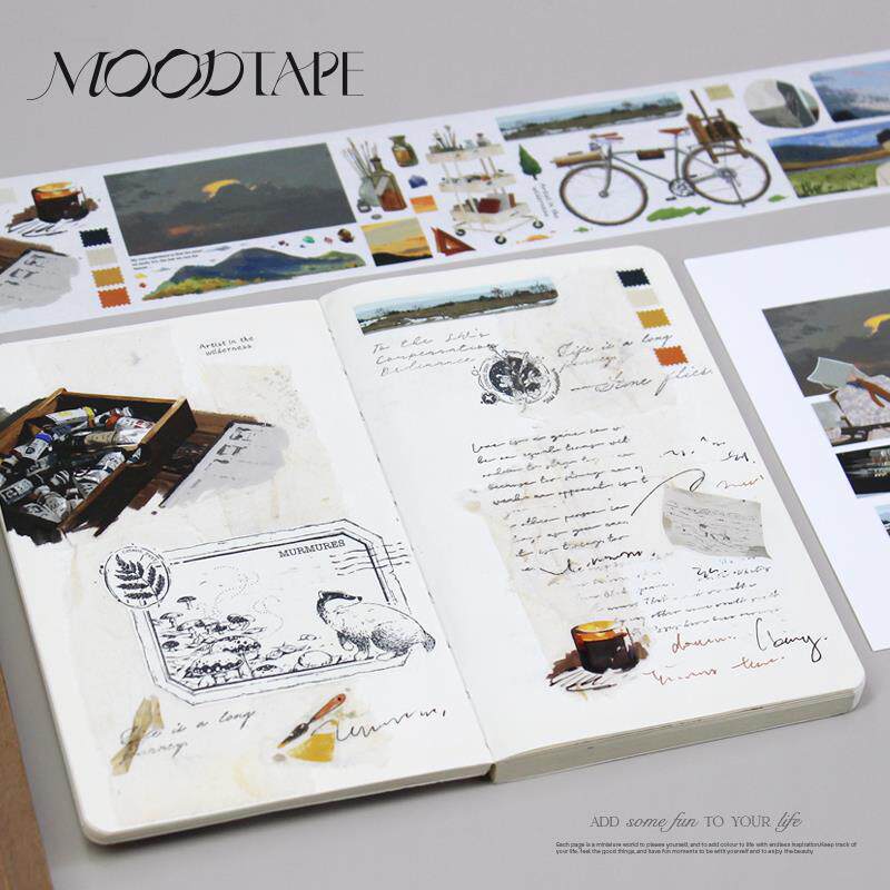 moodtape.荒野艺术家原创手帐胶带轻复古艺术造景mood贴纸手帐