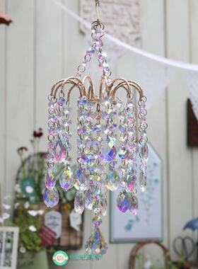 捕太阳折射彩虹光影风铃Ab彩色水晶挂件悬挂阳台庭院挂件