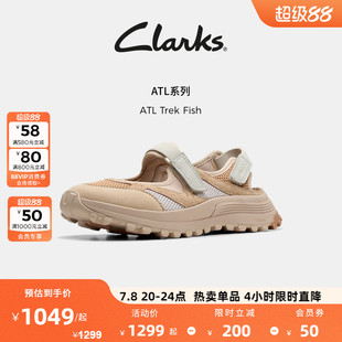 户外机能风厚底运动凉鞋 Clarks其乐ATL 新款 Trek Fish女士夏季
