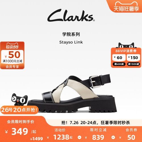 clarks厚底学院简约女鞋凉鞋