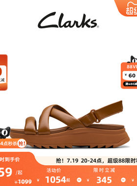 Clarks其乐女厚底缓震罗马凉鞋