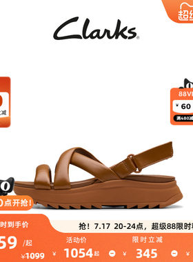 Clarks其乐女厚底缓震罗马凉鞋