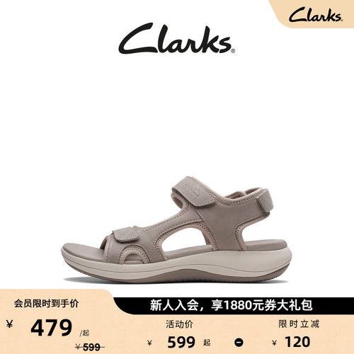 Clarks其乐女款厚底防滑沙滩凉鞋