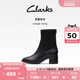 Clarks其乐Lileigh Holly秋冬靴女士弹力袜靴英伦粗高跟中筒袜靴