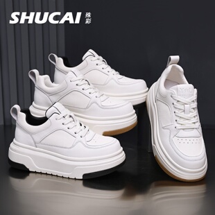 2026春款 运动鞋 小个子百搭时尚 休闲鞋 板鞋 殊彩6CM厚底增高小白鞋