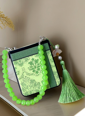 文艺绿色适用华为pocket2手机壳可爱清新花朵小米mixflip全包铰链中转轴防摔三星zflip6/5挂绳链条高级大气女