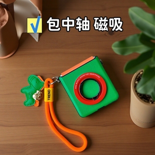 适用三星zflip7手机壳磁吸支架荣耀Magicvflip2全包中轴小米mixflip2可爱nova高级华为purax挂绳pocket2防摔