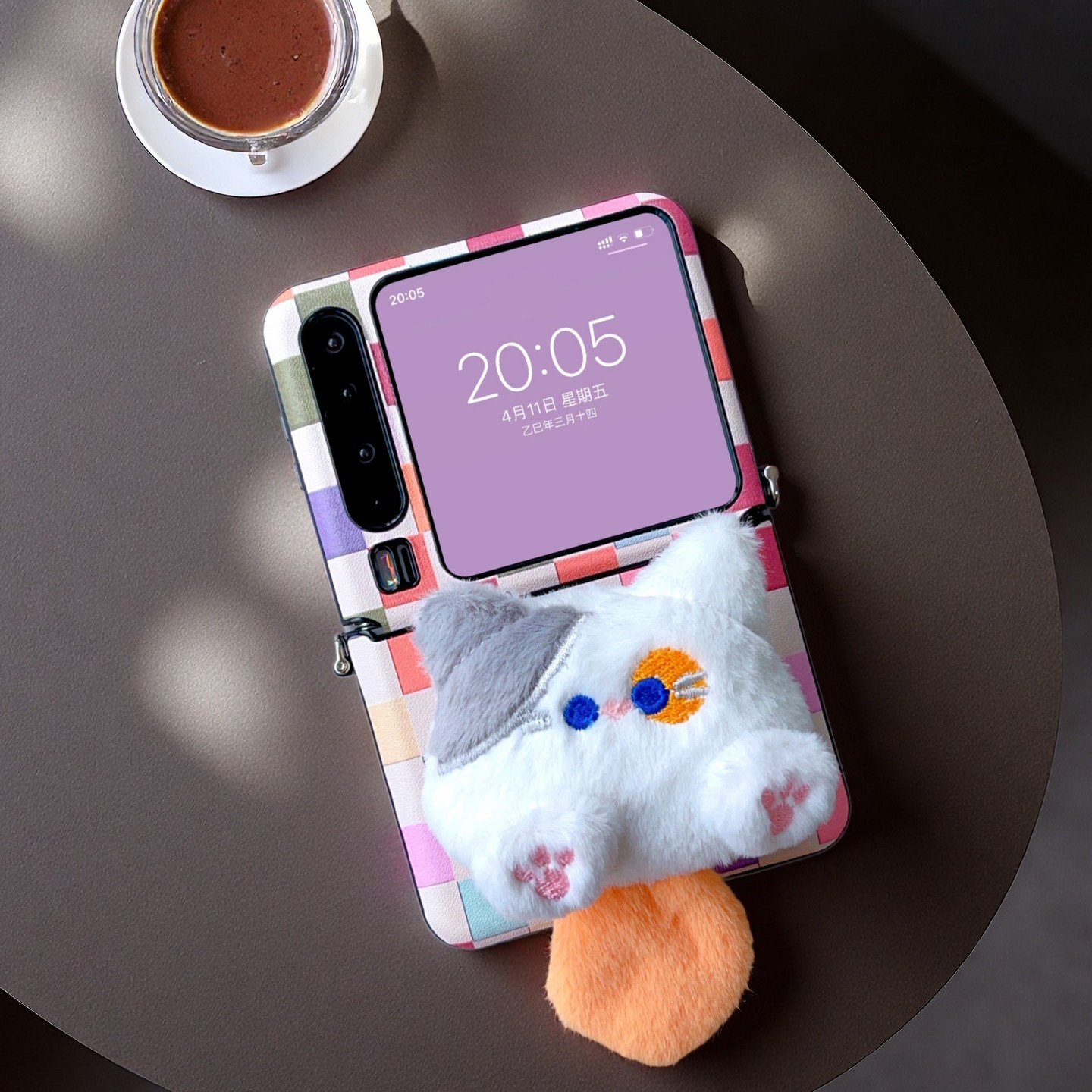 适用华为purax手机壳可爱毛绒磁吸支架荣耀Magicvflip2全包中轴小米mixflip2粉色三星zflip7挂绳pocket2防摔,3C数码配件,手机保护套/壳,淘宝优惠券,粉丝福利购,淘宝优惠卷