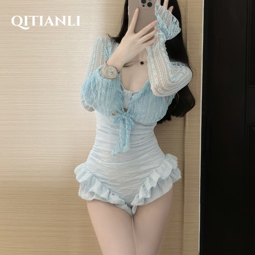 博主推荐连体显瘦泳衣女度假温泉