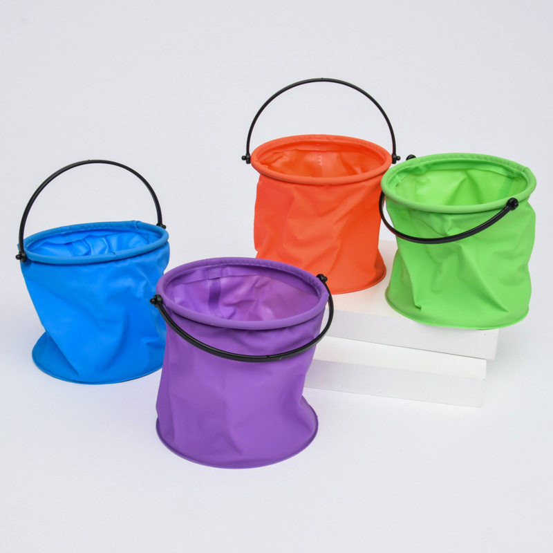 洗笔桶可折叠伸缩PVC小水桶儿童玩具美术绘画学生水彩颜料涮笔筒