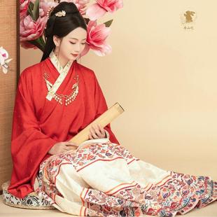 【清仓优惠】长迈竹兔衔芝明制斜襟琵琶修袄传统汉服国风冬季