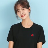 男女员工作衣服文化衫 t恤定制房产公司纯棉短袖 印字 d德佑工装 新款