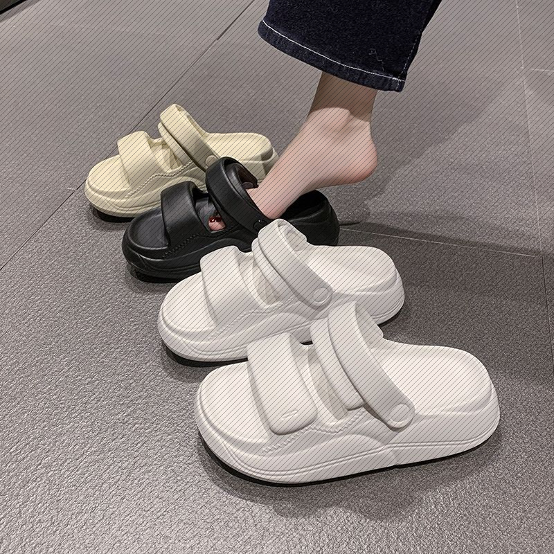 潮鞋厚底踩屎感凉拖沙滩两用