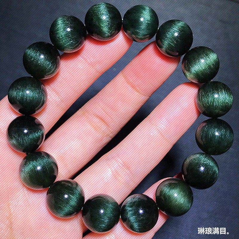 天然巴西绿发晶手链22