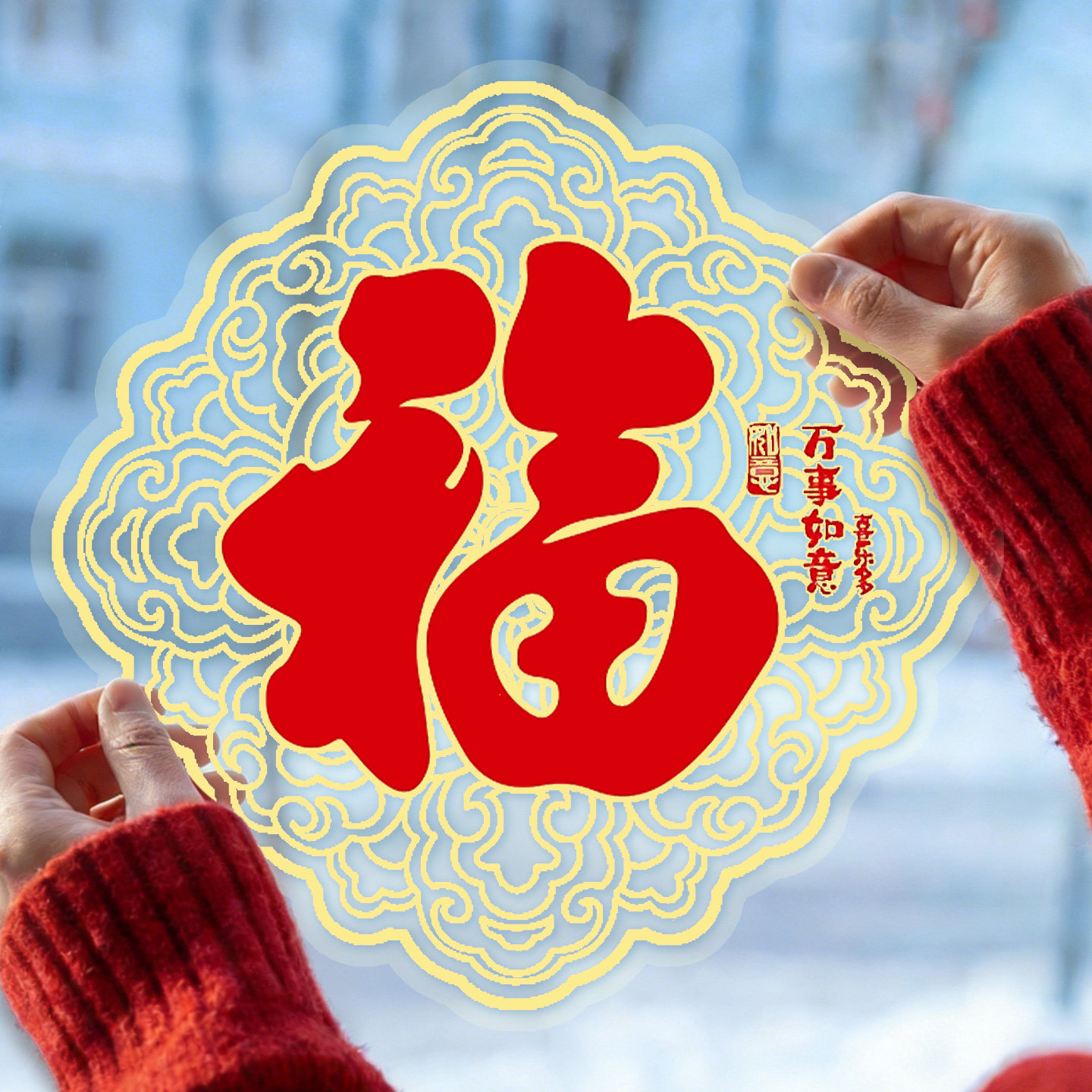 过年福字贴装饰品马年窗花2026年新年静电贴家庭装饰窗贴玻璃贴纸,节庆用品/礼品,福字/窗花/窗贴,淘宝优惠券,粉丝福利购,淘宝优惠卷