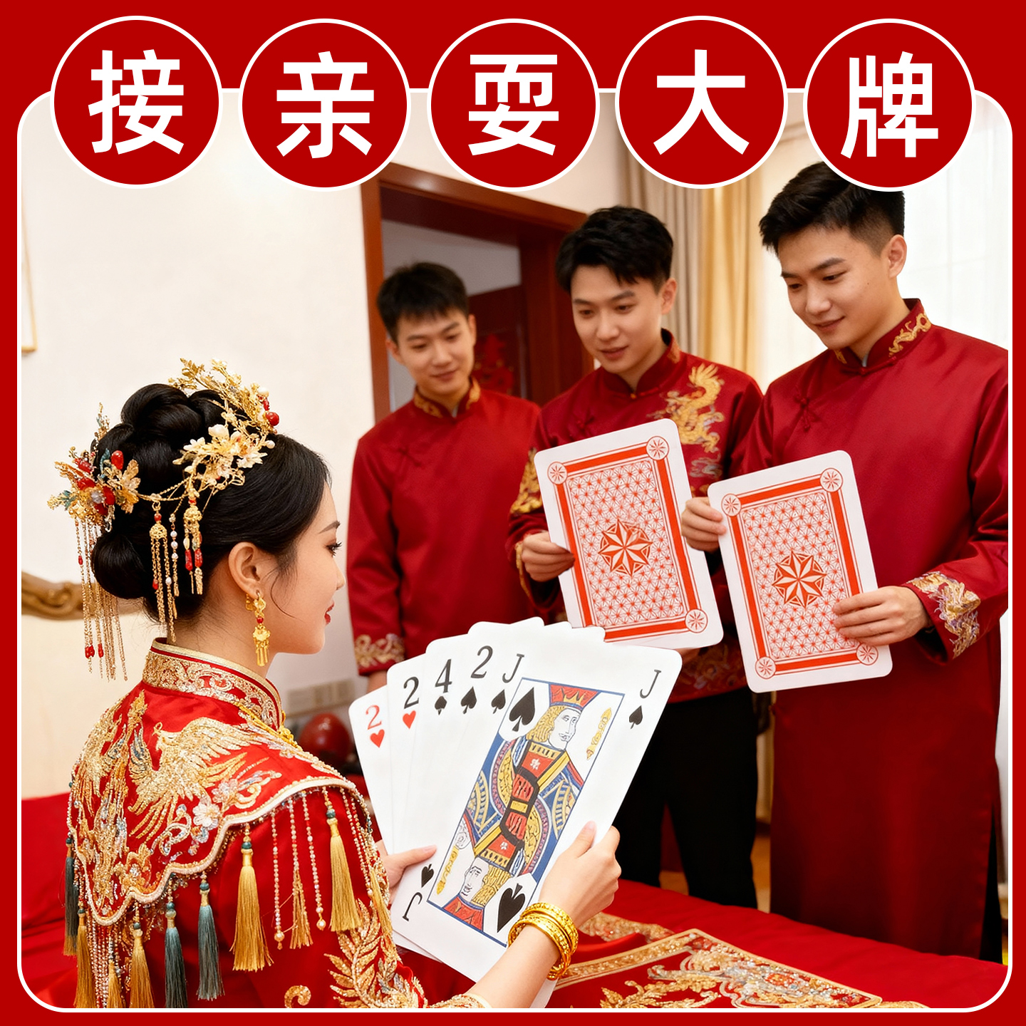 接亲小游戏耍大牌结婚拍照道具