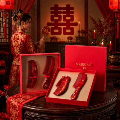 ety新婚梳子结婚新娘陪嫁套装