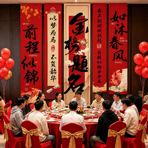 升学宴金榜题名挂布装饰