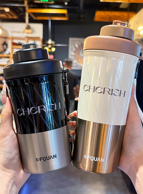 保温杯女士男款高颜值咖啡杯316不锈钢茶水分离水杯便携外带杯子