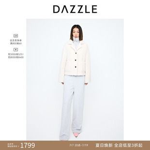 DAZZLE地素奥莱 毛呢外套冬季圈圈毛短大衣