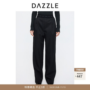 【奥莱】DAZZLE地素奥莱 休闲裤春秋款字母提花橡筋腰头长裤