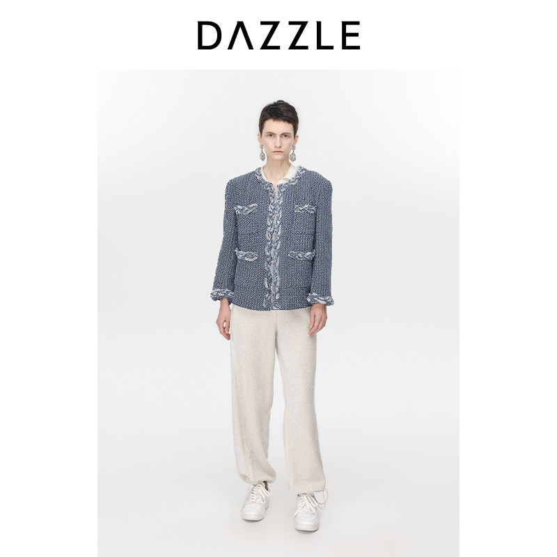 DAZZLE法式复古地素冬季牛仔外套图片