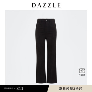 春夏黑色时髦百搭直筒牛仔裤 DAZZLE地素奥莱 女