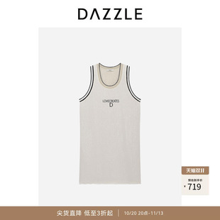 DAZZLE 地素奥莱无袖连身裙白色地素背心裙