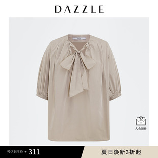 设计感小众宽松系带衬衫 DAZZLE地素奥莱 上衣女2D2D4061L