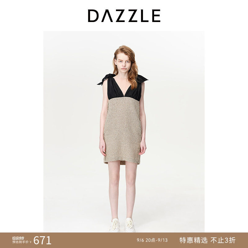 DAZZLE地素蝴蝶结背心连衣裙图片