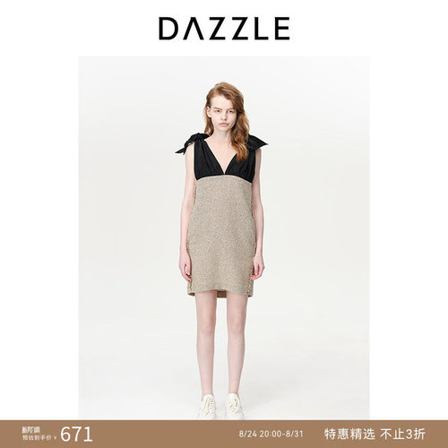 DAZZLE地素蝴蝶结背心连衣裙
