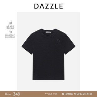 【奥莱】DAZZLE 地素奥莱短袖T恤秋季全棉纯棉绣花T恤