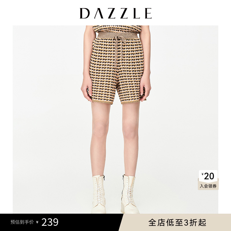 松紧腰	肌理针织	系带设计