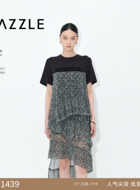 DAZZLE 地素奥莱连衣裙2025年夏季花布连衣裙