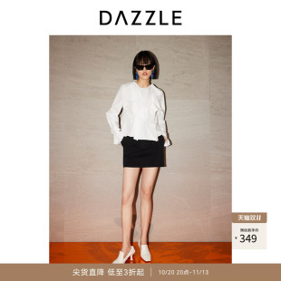 DAZZLE地素奥莱 半身裙春秋女装牛仔水洗裙子
