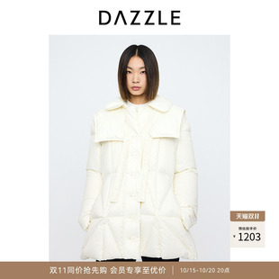 【奥莱】DAZZLE地素奥莱 羽绒服女百搭中长款简约复古外套女