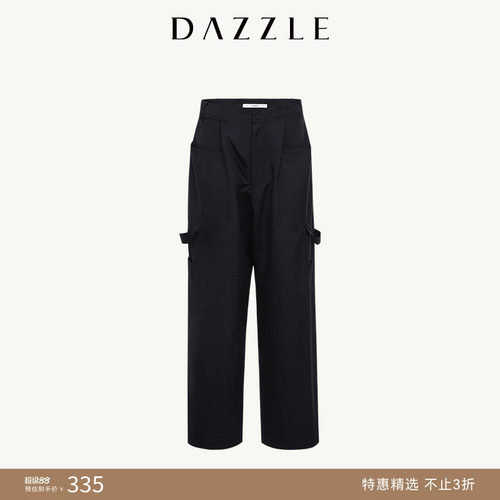 简约DAZZLE长裤地素夏装新款黑色